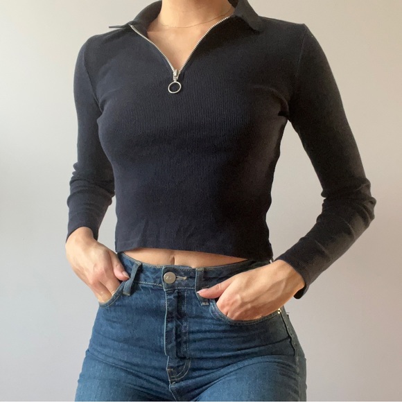 Topshop Front Zip Polo - Picture 1 of 4